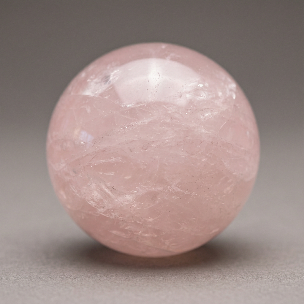 Edelsteinkugel Rosenquarz (4 cm) | Herzenergie & Harmonie