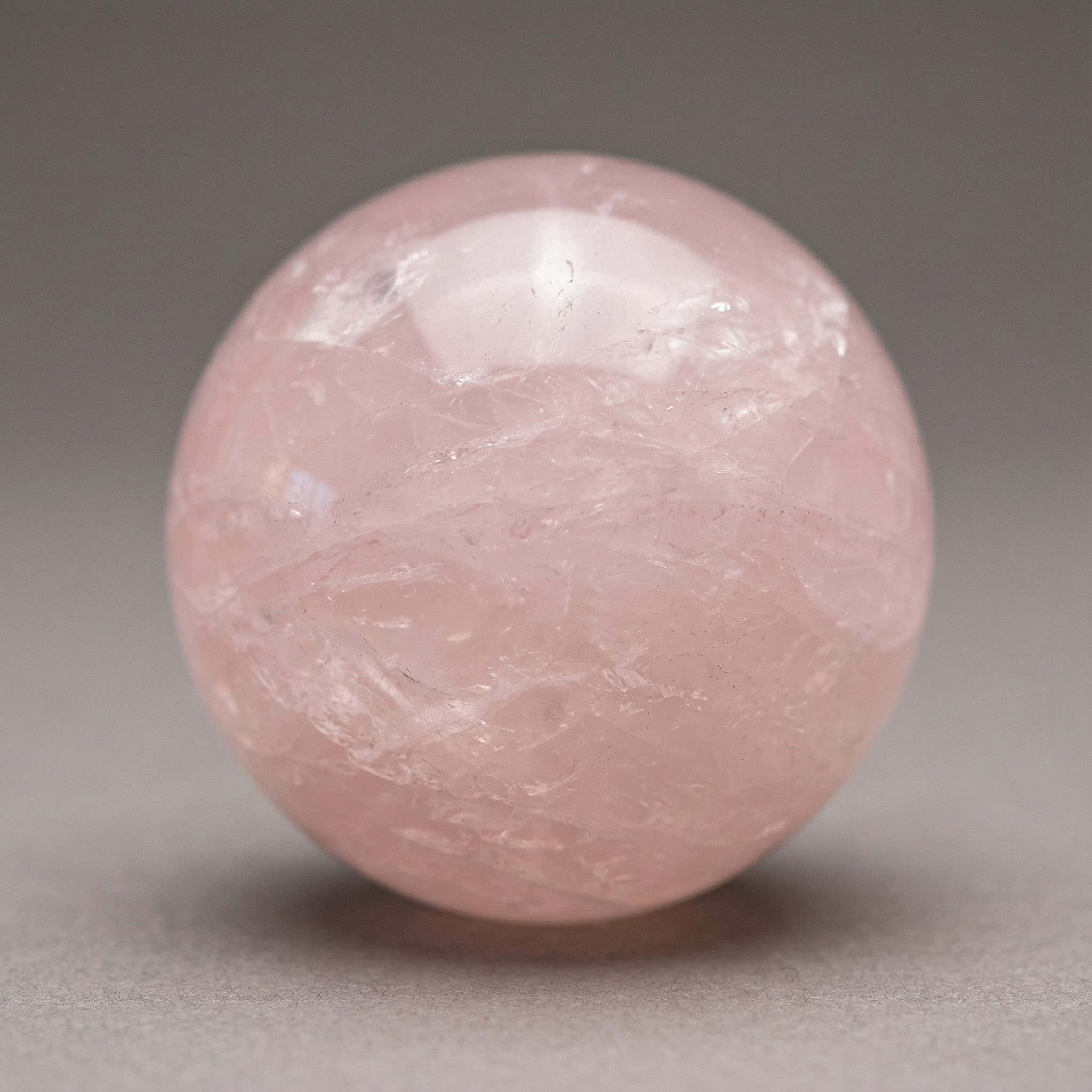 Edelsteinkugel Rosenquarz (4 cm) | Herzenergie & Harmonie